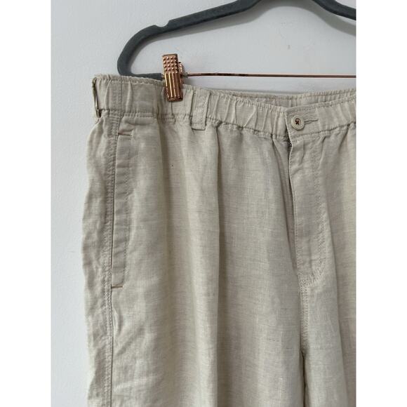 NWT Tommy Bahama Relax Natural Linen On The Beach Wide-Leg Pant Size Large $98 - Picture 2 of 11